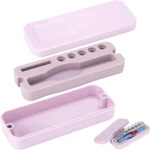 문자로 윅펜용 LUVCOSY 여행용 케이스 핏 바늘 홀더가 있는 보관 일상적인 사용을 위해 주사 용품을 함께