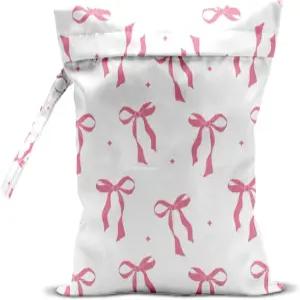 zcyxuw 습식 가방 건조 수영복 비치 에센셜 여행용 핑크 보우 장식 방수 수영장 기저귀 더러운 요가 체육복