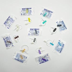 50개 일회용 나사형 주입 바늘 애완동물 관리실용 이중 날개 고양이와 개에게 적합