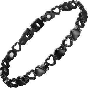 여성용 바이오매그 마그네틱 팔찌 티타늄 스틸 손목밴드 브라젤렛 조절 가능한 도구가 포함된 견고한 순수