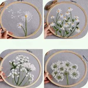 J2K 꽃자수 프랑스 십자수 세트 취미용 패키 DIY 공예