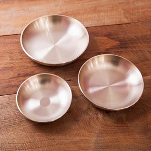 서촌유기 방짜 원형접시 찬기 반찬그릇 놋그릇 앞접시 종지