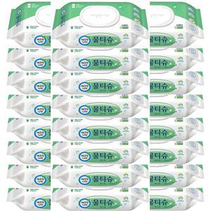 깨끗한나라 물티슈 퓨어그린 캡형 60매x24개