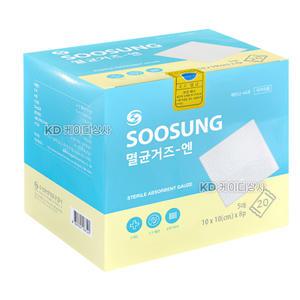 수성 멸균거즈 10cmX10cmX8P 100매입 드레싱 거즈