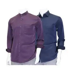 남방 셔츠 남자 차이나 카라 무지 폴리실크 빅사이즈 남성 중년의류