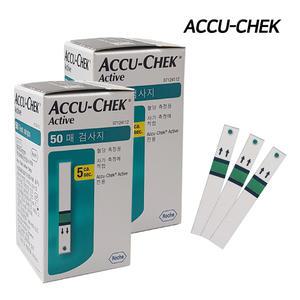 아큐첵 액티브 혈당시험지 100매 스트립 혈당지+알콜솜10매
