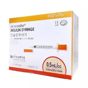 성심 인슐린 주사기 0.5cc 30G 8mm 100개입