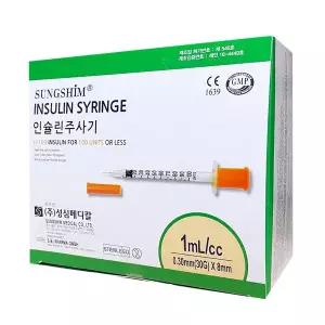 성심 인슐린 주사기 1cc 30G 8mm 100개입