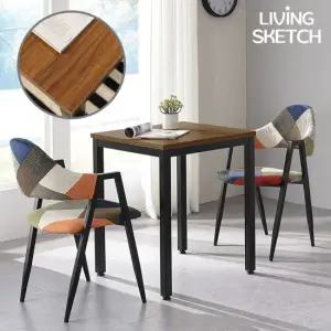 보브 600 사각 월넛 카페 테이블 업소용 2인 티테이블 원룸 식탁