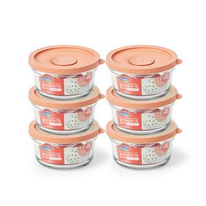 글라스락 렌지쿡 촉촉한 햇밥용기 원형 350ml