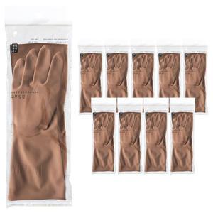 생활공작소 고무장갑 일반형 M, 베이지, 10개