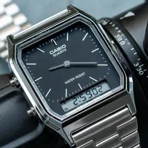 카시오 AQ-230A-1D 공용 메탈 빈티지 디지털 시계