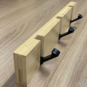 접이식 대나무 벽옷걸이 튼튼한 벽걸이행거 가방모자걸이