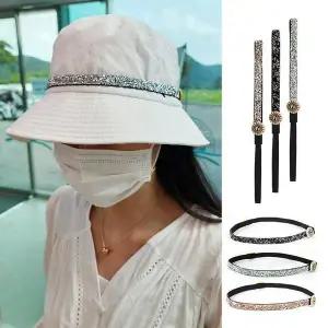 [셀러허브]KN381 2개세트 큐빅 머리띠 모자날림방지 헤어밴드 (S10460843)