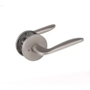 엔젤금속 SSL 2964 SN 시그니처 버튼식 방문손잡이  화장식 욕실  나무문 ABS도어 문고리 도어핸들