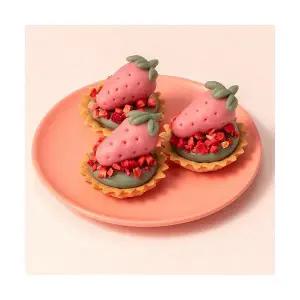 딸기타르트 DIY 밀키트 만들기 (NO가열) 떡 만들기 [불조리없는/실온보관/올인원] 교육기관주문다수