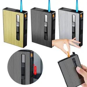 유니블링 라이터 일체 20개피 일체형 메탈 담배 파우치 케이스