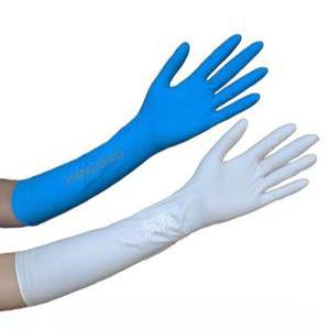 긴 라텍스 장갑 100장 부엌 롱 니트릴 고무 일회용 긴라텍스장갑 롱니트릴장갑 목이긴 김장