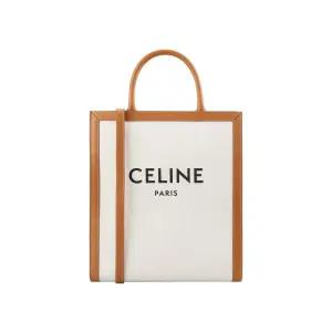 셀린느 192082BNZ 02NT 버티컬 카바스 스몰 토트 숄더백 네츄럴 탄