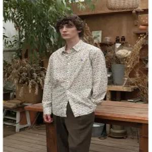 헤지스 남성 24FW [반값세일][리버티] 플라워 프린트 셔츠 HZSH4C701OW