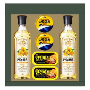 설 추석선물 소망선물세트 6P 햄 식용유 런천미트 사조참치  참치 종합