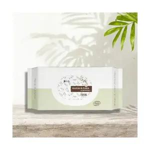 휴홈 플라스틱 없는 생분해 뱀부앤코튼 물티슈 80매, 10개