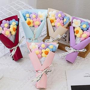 미니 손뜨개 꽃다발 졸업식 입학식 니트 조화 기념일