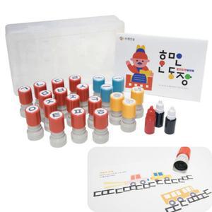 첫 한글교구 원터치 스탬프 자음 모음 도장 훈민도장 놀이북 아트롤러