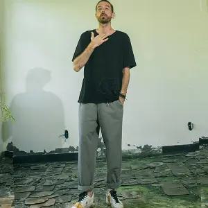 [닥터퍼니스트]닥터퍼니스트 면린넨혼방 루즈핏 스트링 팬츠 라이트그레이 FJAMBP18A