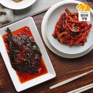 [품질보장][이광석장인]깻잎무침1kg+무말랭이1kg 밥도둑 참기름 반찬 젓갈 대용량 밥맛