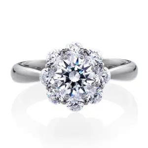 [하나다이아몬드]1캐럿 천연다이아몬드 18k 우신 E SI1 3EX 결혼 예물 반지 라디아 HNDR1C271