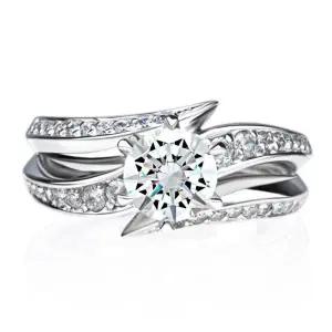 [하나다이아몬드]1캐럿 천연다이아몬드 14k 18k 웨딩링 예물 결혼 반지 에스더 HNDR1C260