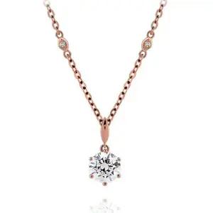 [하나다이아몬드]5부 랩다이아몬드 14k 18k 프로포즈 데일리 목걸이 루나 HNLDN0564