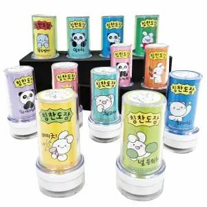 피오피스토리 칭찬도장 4종 세트 (트레이포함)