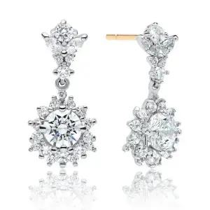 [하나다이아몬드]3부 다이아몬드 14k 18k 기념일 선물 결혼 예물 웨딩 귀걸이 블랑 HNDER03942