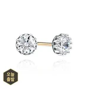[하나다이아몬드]3부 랩 다이아몬드 14k 18k 기념일 선물 데일리 귀걸이 베라 HNLDE343