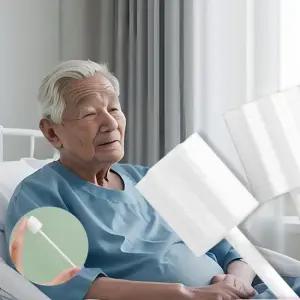 웰스홈 스펀지칫솔 100개입 노인 간병 와상환자 구강청결