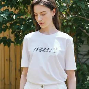 [롯데백화점]요하넥스 레터링비딩 하프슬리브티J5B5T303