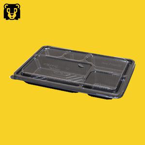 일회용 5칸 돈까스 용기 (몸통+뚜껑) 200개 세트 도시락 포장 배달