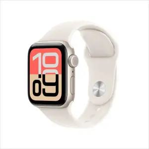 애플워치 SE 3 셀룰러 40mm 스타라이트 알루미늄 케이스 스타라이트 스포츠 밴드 (SM) MEP64KH/A