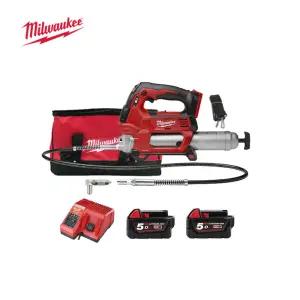 밀워키 충전구리스건 M18 GG-0B세트 5Ah 2개 M12-18C충전기 18V