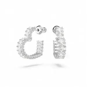 [브랜드 주얼리   패션액세서리] Matrix 하트 로듐 후프 귀걸이 S 5653170