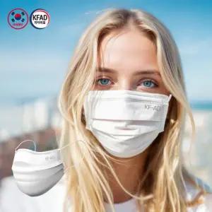 국산 비말차단용 마스크 KF-AD 대형 화이트 100매