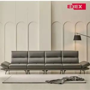 미유 슈렁큰 통가죽 스윙 6인 소파