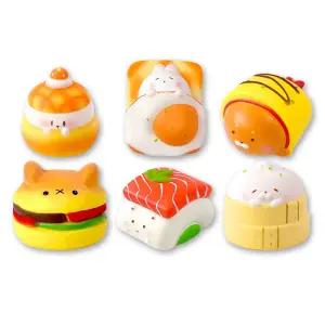 랜덤 말랑 빵떡 냠냠 스퀴시(6개)/스퀴시세트/모찌장난감/스트레스해소/말랑완구/말랑이/스퀴시/촉감놀이