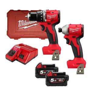 밀워키 M18 BLPP2C3-502C 콤보 5A 2개 세트 M18 BLPDRC/BLIDR