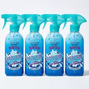 LG 온더바디 발을씻자 코튼풋 발세정제 알래스카 빙하수 385ml 4개