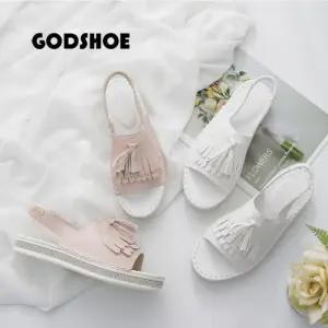 갓슈 태슬 스트랩샌들 큐빅샌들 보석샌들