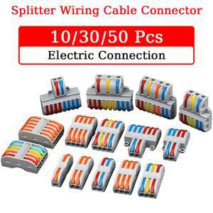 1 다중 출력 푸시인 전선 커넥터 터미널 블록 케이블 연결용 범용 고속 배선 케이블 커넥터