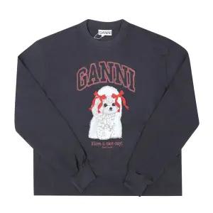 [가니] GANNI A1050036 252 푸들 로고 여성 긴팔티